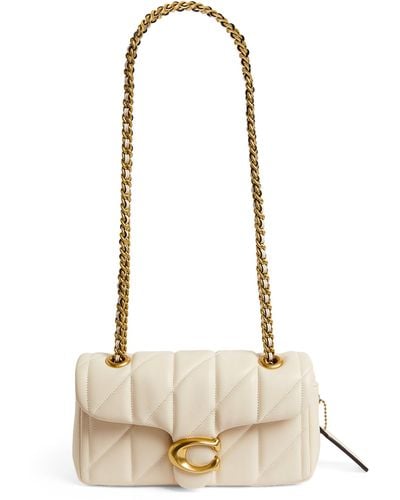 COACH Quilted Leather Tabby Shoulder Bag - Natural