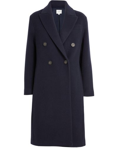 Vince Wool-blend Double-breasted Coat - Blue