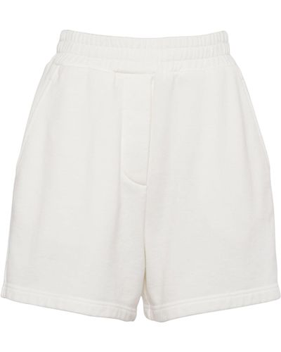 Prada Embroidered Logo Shorts - White
