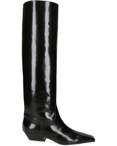 Khaite Leather Marfa Knee-high Boots - Black