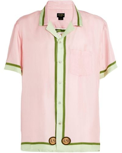 Camilla Silk Short-sleeve Shirt - Pink
