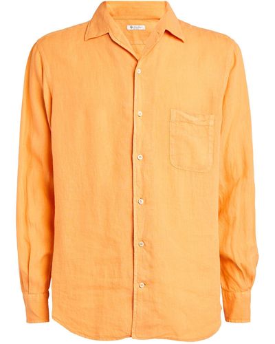 Loro Piana Linen André Shirt - Orange