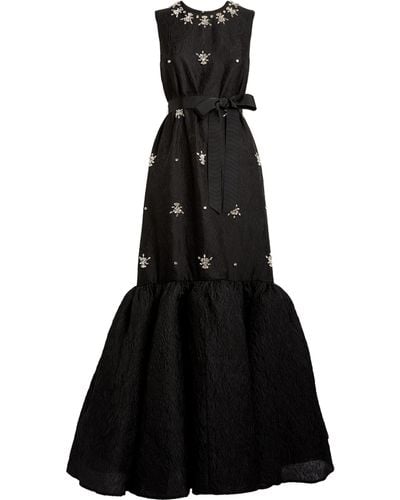 Huishan Zhang Embellished Amarice Gown - Black