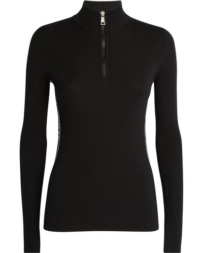 Moncler Ribbed Half-zip Sweater - Black