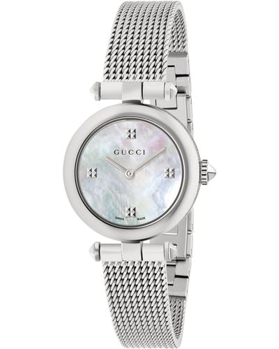 Gucci Stainless Steel Diamantissima Watch 27mm - White