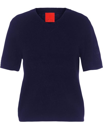 Cashmere In Love Cashmere-silk Miller T-shirt - Blue