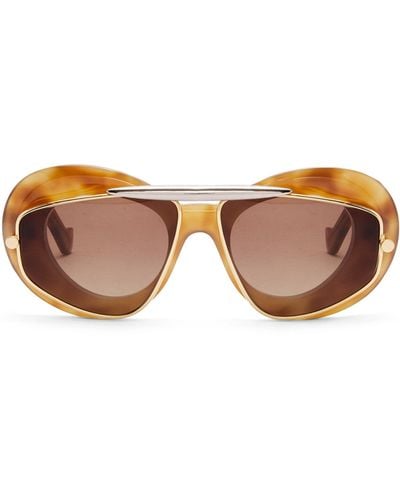 Loewe Double-frame Wing Sunglasses - Brown