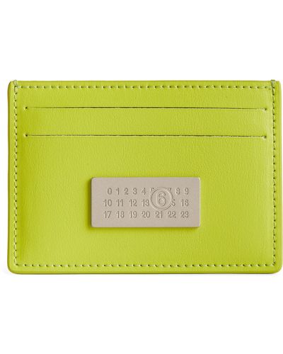 MM6 by Maison Martin Margiela Leather Numeric Card Holder - Yellow