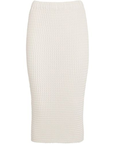 Issey Miyake Spongy Midi Skirt - White