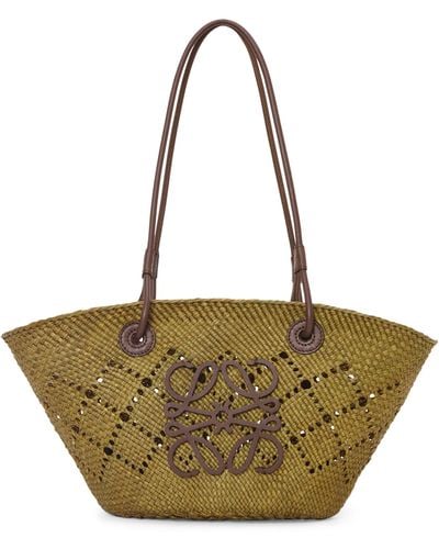 Loewe X Paula's Ibiza Small Woven Anagram Basket Bag - Metallic