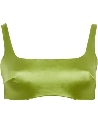 Form and Fold The Crop D+ Cup Wunderwire Bikini Top - Green