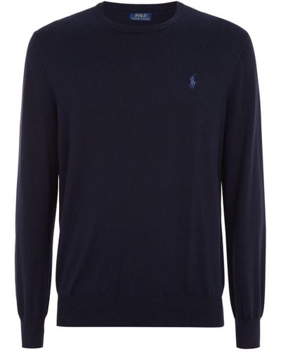 Polo Ralph Lauren Embroidered Logo Sweater - Blue