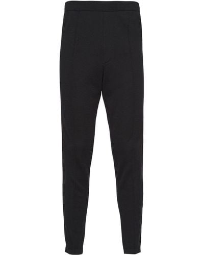 Prada Cashmere Slim Trousers - Black