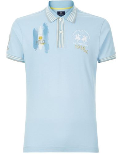 La Martina Argentina Flag Polo Shirt - Blue