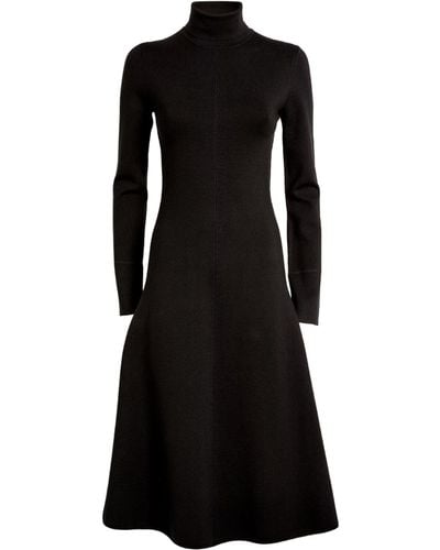 JOSEPH Silk-blend Midi Dress - Black