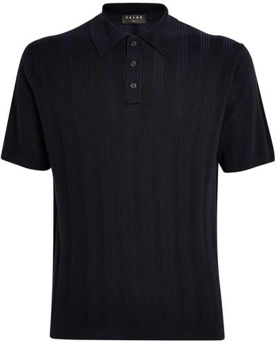 FALKE Shadow Stripe Polo Shirt - Black