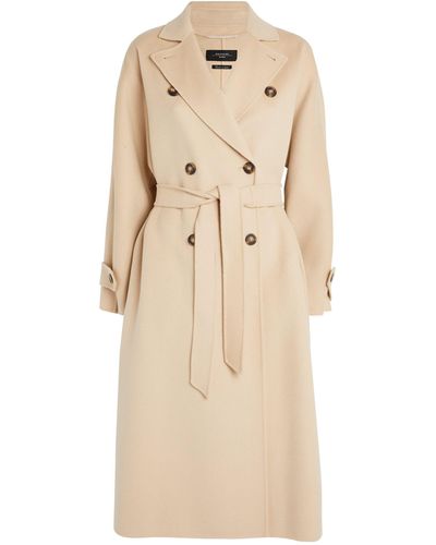 Weekend by Maxmara Wool-blend Double-breasted Coat - Natural