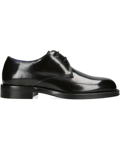 Burberry Leather Derby Shoes - Black