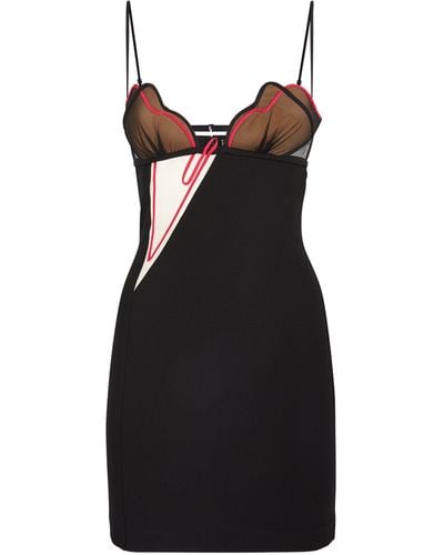 Nensi Dojaka Cut-out Heartbeat Mini Dress - Black