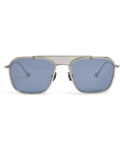 Matsuda Crossbar Aviator Sunglasses - Blue