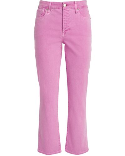 GOOD AMERICAN Mid-rise Good Straight Jeans - Pink