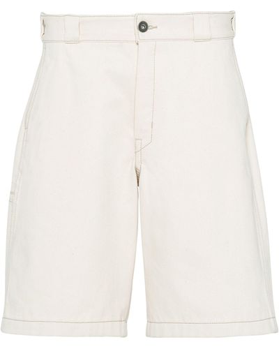 Prada Denim Bermuda Shorts - White
