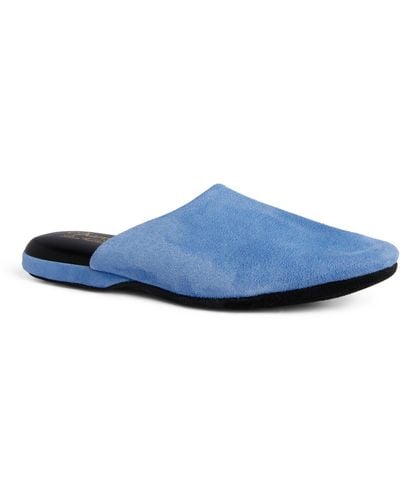 Charvet Suede Slippers - Blue