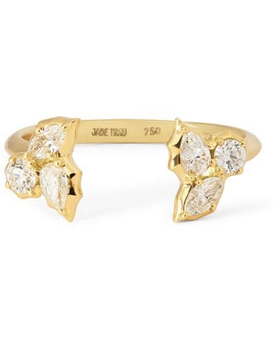 Jade Trau Yellow Gold And Diamond Posey Ring - Metallic