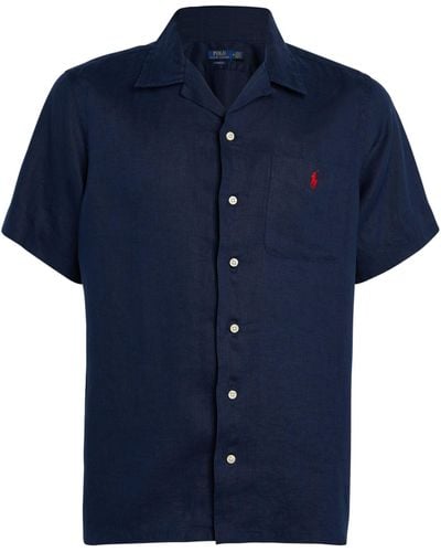 Polo Ralph Lauren Linen Clady Polo Shirt - Blue