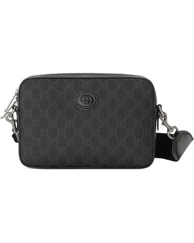 Gucci Gg Supreme Canvas Shoulder Bag - Black