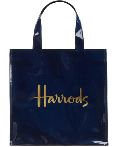 Harrods Small Logo Shopper Bag - Blue