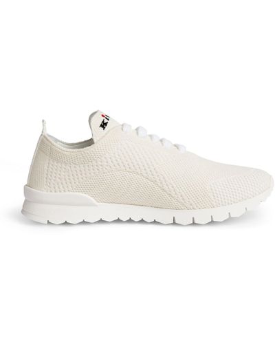 Kiton Knitted Lace-up Sneakers - White
