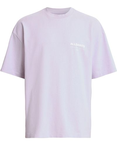AllSaints Organic Cotton Access Logo T-shirt - Purple