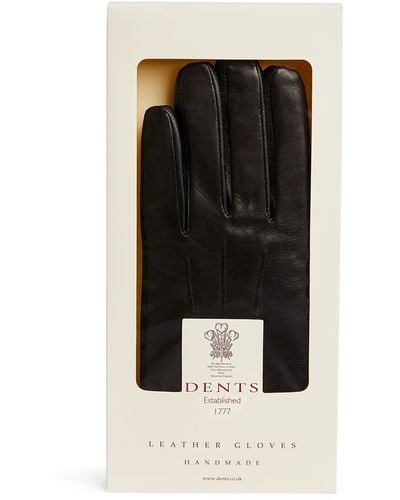 Dents Leather Unlined Gloves - Black