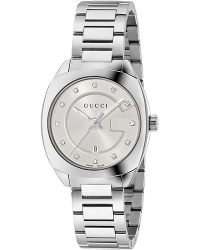 Gucci Steel And Diamond GG2570 Watch (29mm) - Metallic