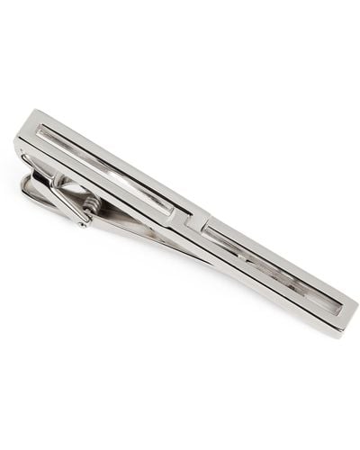 Dunhill Silver Linked Tie Clip - Metallic