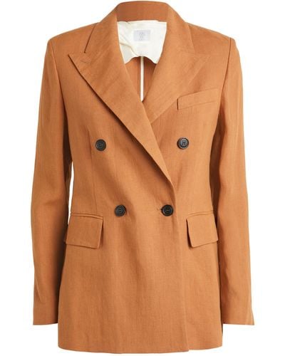 Eleventy Double-breasted Blazer - Brown