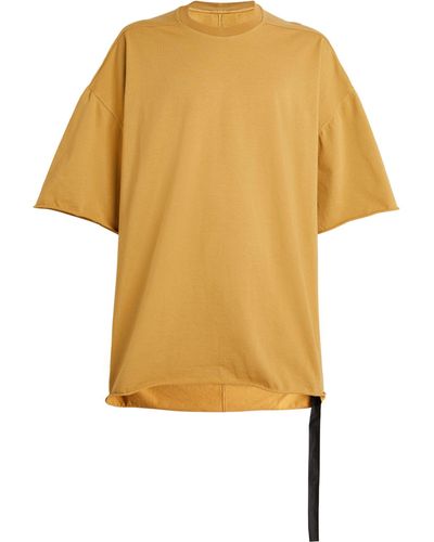 Rick Owens Cotton Tommy T-shirt - Yellow