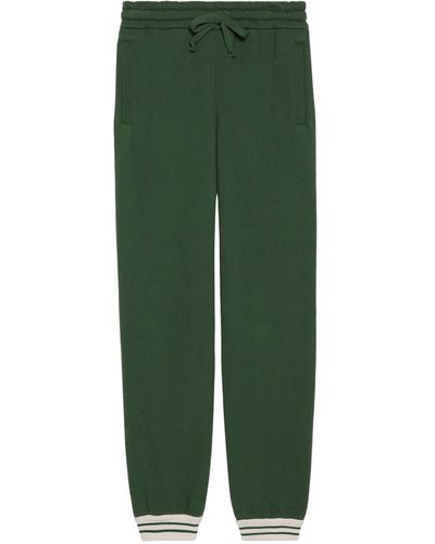 Gucci Jersey Interlocking G Sweatpants - Green