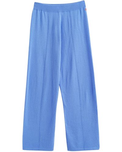Chinti & Parker Wool-cashmere Wide-leg Joggers - Blue