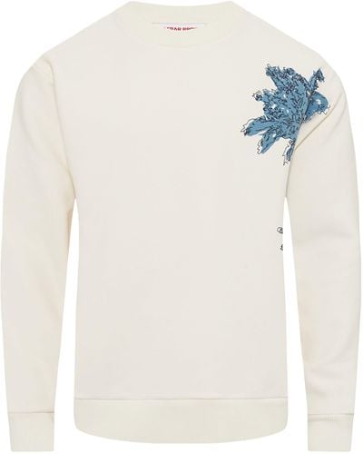 Orlebar Brown Embroidered Palm Tree Sweatshirt - White