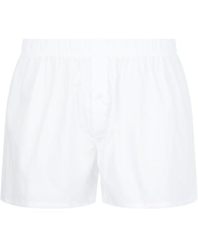 Hanro Woven Plain Boxer Shorts - White