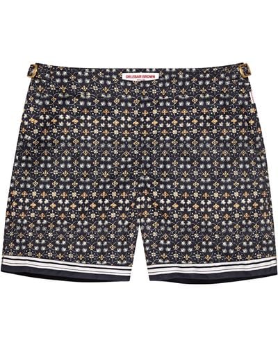 Orlebar Brown Bulldog Floral Swim Shorts - Black