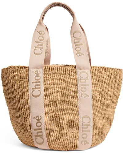 Chloé Large Woody Basket Bag - Natural