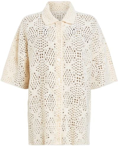 AllSaints Crochet Milly Shirt - White
