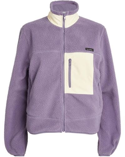 Sporty & Rich Fleece Zip-up Sweatshirt - Purple