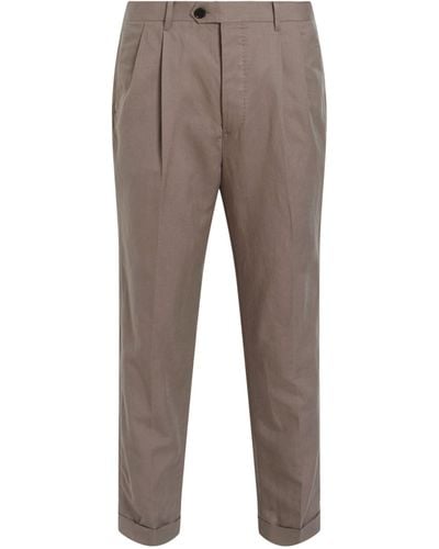AllSaints Linen-organic Cotton Cross Taillis Pants - Gray