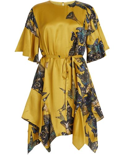AllSaints Butterfly Print Diana Dress - Yellow