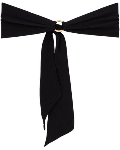 Saint Laurent Silk Bow Tie - Black