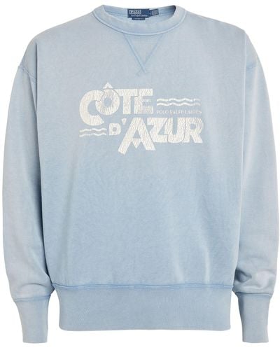 Polo Ralph Lauren Cotton-blend Graphic Sweatshirt - Blue